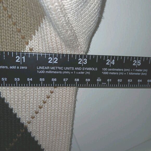 Vintage Woods & Gray Argyle Sweater Men's L Beige Orange Brown Size L Preppy - Picture 14 of 14